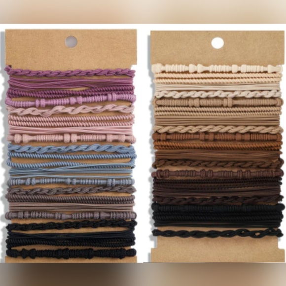 Jewelry - Multicolor Braided Hair Ties/Bracelet 20 Count